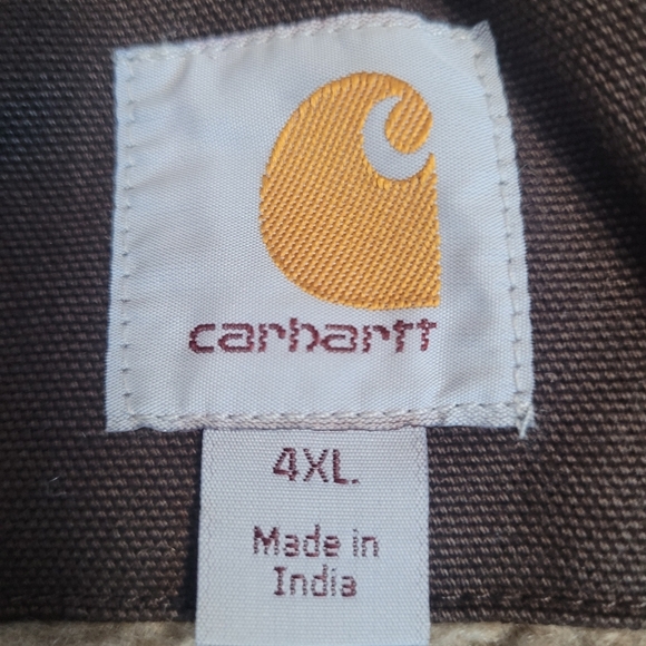 Carhartt Men's Workwear Loose Fit Sherpa Lined Duck Canvas Jacket Coat Size 4X - Picture 12 of 15